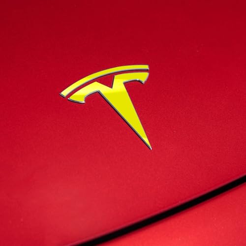 IPG Compatible with Tesla Model 3 Decal (9 Logo Set) Stickers Set Personalize Your Vehicle (Neon Series - Yellow)