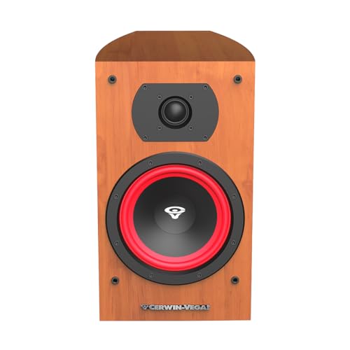 Image of CERWIN-VEGA! Home Audio LA165 6.5 inch 2-Way Bookshelf Speakers (Cognac)