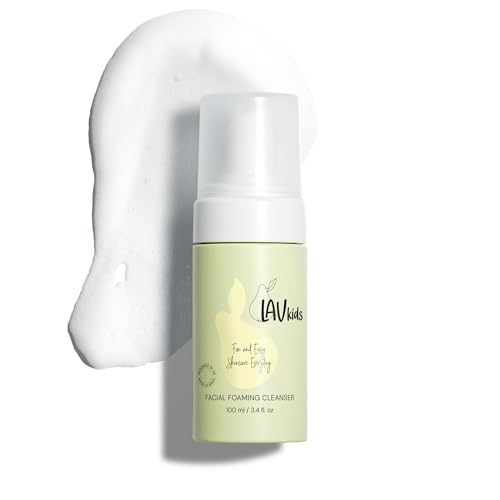Lav Kids Foaming Facial Cleanser gently scented Soap free Kids & Baby face wash Dermatologically Tested for All Skin Types for Sensitive Skin 100ml