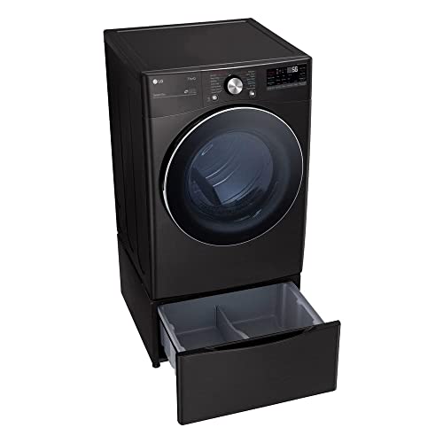 Image of LG DLGX4201B 7.4 Cu. Ft. Black Steel Smart Front Load Gas Dryer with TurboSteam