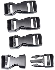 Rugzakgesp, 5 stuks, kunststof snelsluiting, dubbele gespen voor de riem, verstelbaar, vervanging, knutselen, handwerk voor rugzak (20 mm