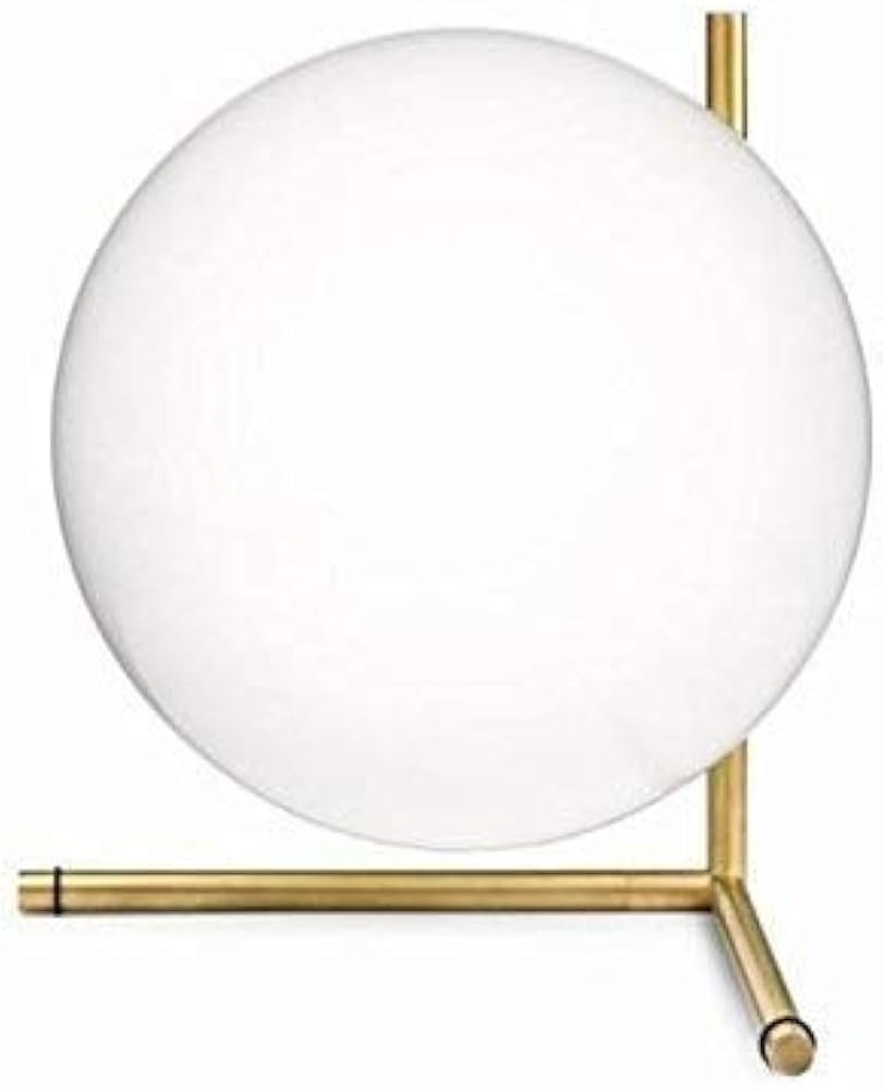 Flos ic t2 lampada, e27, 205 watts, bianco /ottone F3172059