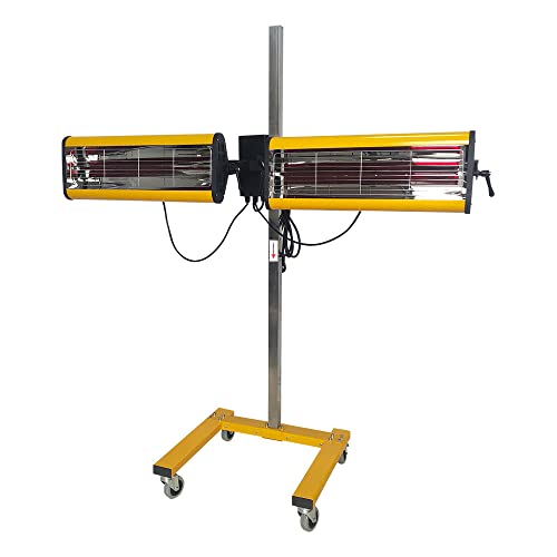 Solary 2100W 110V Shortwave Infrared Paint Curing Lamp, Paint Baking Lamp With Timer For Automotive Spray Booth, Temperature & Height Adjustable #TOP6