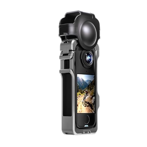 FACAIIO Cadre de protection en alliage d'aluminium pour Insta360 X4 Air, cage en métal avec couvercle d'objectif, amélioré pour une protection en extérieur