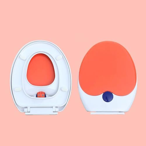 Abattant de toilette familial 2 en 1 à fermeture douce avec siège enfant intégré, siège de toilette 2 en 1 avec fixation supérieure simple, couvercle de...