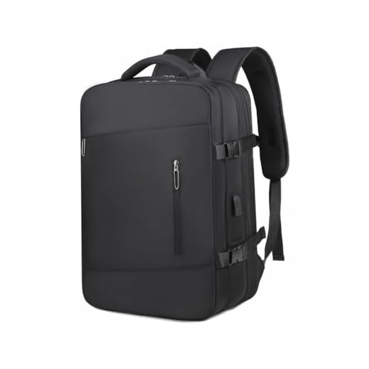 Mochila de Viagem Expansivel Masculina Feminina, Mochila Para Notebook Executiva Impermeável Reforçada Cabo USB, Mochilas Trabalho Escola Viagens, Mochila Mala (Preto)