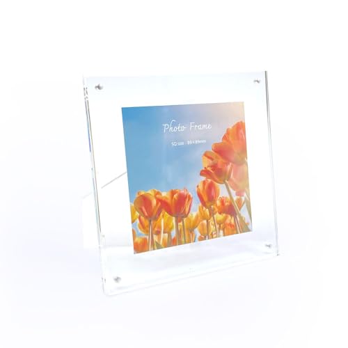 ナカバヤシ アクリルマグネットフォトフレーム スクエア判 スタンドタイプ 写真立て IT-FL-A02-SQ