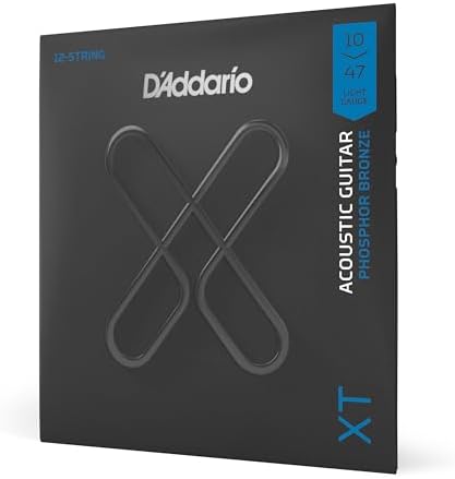 D'Addario XT Phosphor Bronze Acoustic Guitar Strings, 12-String Light, 10-47