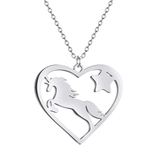 Collier cheval en cœur pour couple et amoureux d'animaux
