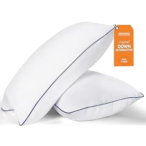 MZOIMZO Bed Pillows for Sleeping- King Size, Set of 2, Cooling Hotel Quality with Premium Soft Down Alternative Fill for Back, Stomach or Side Sleepers