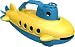 Green Toys Submarine - BPA, Phthalate Free Blue Watercraft with Spinning Rear Propeller Made from Recycled Materials. Safe Toys for Toddlers
