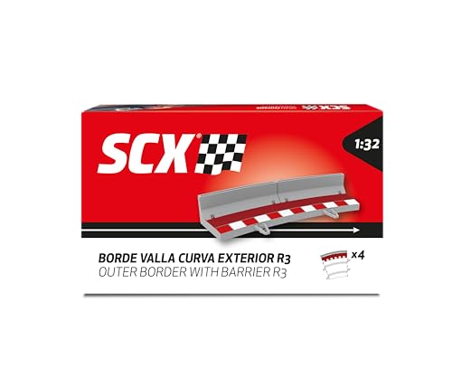 SCX – Accesorios y Extensiones Circuitos de Carreras Original Escala 1:32 (Borde Valla Curva Exterior R3)
