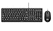 PHILIPS SPT6207BL Wired Keyboard Mouse Combo, Optical sensor, Splash resistant, Multimedia shortcut keys, Ergonomic design,home office, PC/laptop