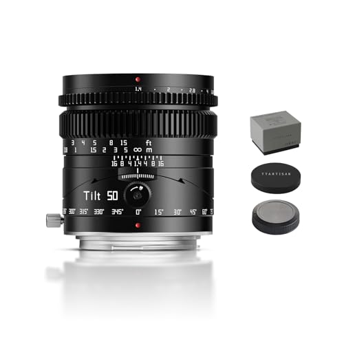 TTArtisan Tilt 50mm f1.4 �t���t���[�� �蓮�|�[�g���[�g�����Y ����a �~���[���X�J�����Ή� (Canon RF�}�E���g)