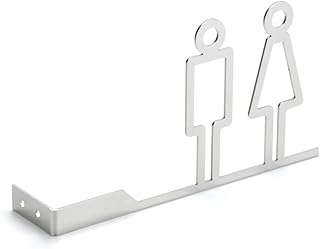 サインプレート ピクトグラム トイレサイン 突き出し 看板 トイレ 案内プレート ステンレス製 男女 15cm