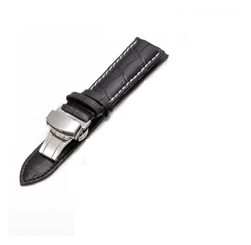 jfhffj 10 12 13 14 15 16 17 18 19 20 21 22 23 24mm ���U�[�E�H�b�`�X�g���b�v �|??�@�ۋ��v���X�g�o���h �o�^�t���C�o�b�N���t��(Black white,24mm)