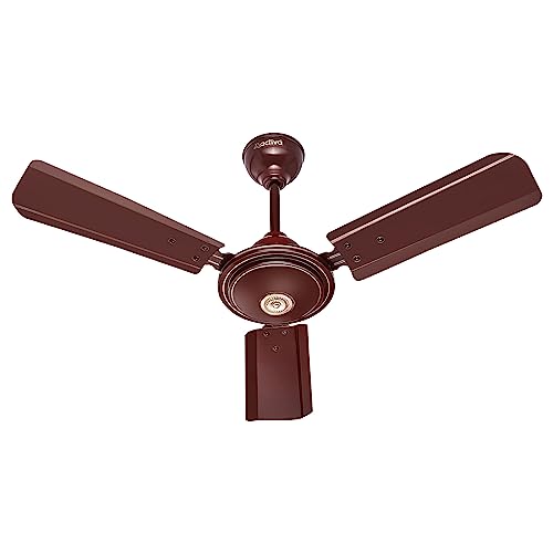 ACTIVA Apsara 900mm Ceiling Fan, 650 RPM High Speed Air Delivery, 3 Wide Tipped Blades, Anti Dust Coating, 60 Watt Motor, 2 Years Warranty (Brown)