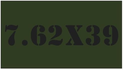 5pcs 7.62X39 OD Green with Black Lettering for Military Style Steel Ammo Can Magnet