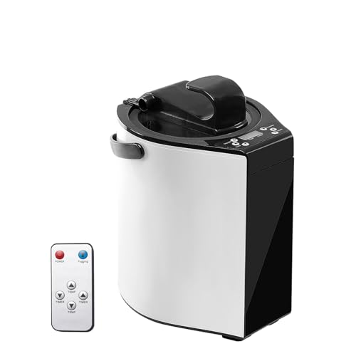 Sauna Dampfmaschine, Tragbare 3.5L mit LCD-Anzeige und Fernbedienung, Kräuterbehälter, Timer & Temperaturregelung, Nebel-Licht, Automatische Abschaltung, Heim-Sauna Spa-System