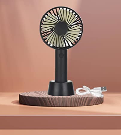 Eternal Classic Rechargeable Mini Fan with USB Charging | 3 Speed Option | Portable, Handheld and Small Table Fan | Li-ion Battery | For Baby, Makeup, Travel, Home and Office
