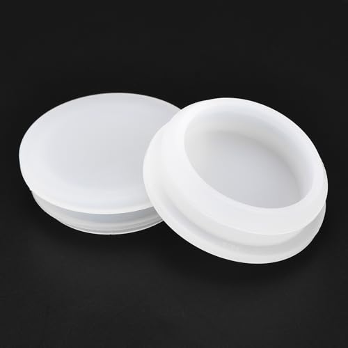 Image of MECCANIXITY 2pcs Silicone Snap in Locking Hole Plugs,38.6mm /1.5 Inch Mounting Diameter Narrow Groove Width 5mm Panel Seal Cover Round for Kitchen Bulkheads Waterproof Sealing Plugs Clear