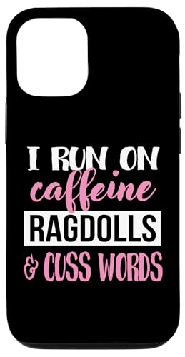 Funny Womens Caffeine and Cuss Words Ragdoll Cat Mom Lover �X�}�z�P�[�X iPhone 12/12 Pro �p