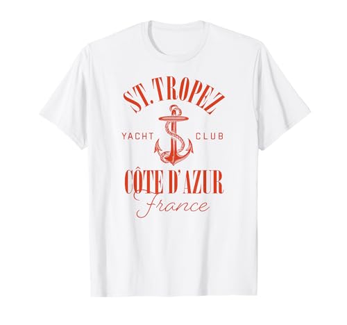 St Tropez Yacht Club C&ocirc;te d'Azur France Vacation Destination T-Shirt