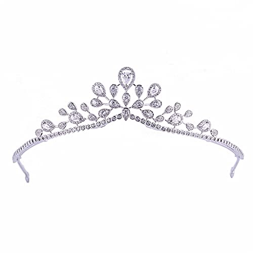 Corona de novia tiara con cristales brillantes y diseño exclusivo para tocados de alta costura