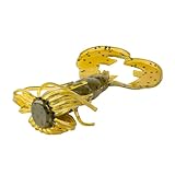 Strike King (RGBLCRW-46) Baby Luau Craw Fishing Lure, Skirted Soft Plastic Finesse Creature Bait, High Action Claws and Skirt, Patented Rage Flange, 3-Inches, 9-Pack, Green Pumpkin