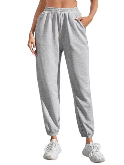 Image of Jogger for Women Solid Cotton French Terry Jogger Design Trendy new fashionabal Style Trackpant Lower Cargo Trouser
