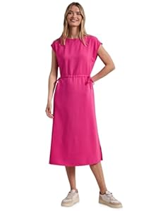 Street One Damen Midi-Kleid mit U-Boot-Ausschnitt