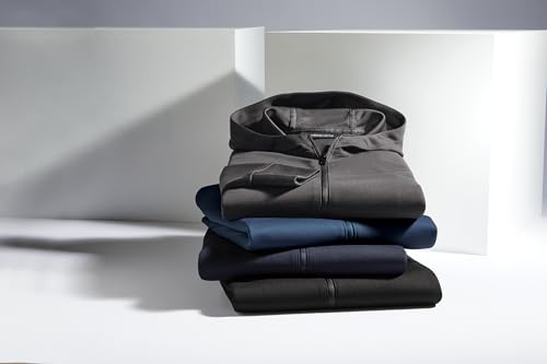 Unisex Double-Knit Full-Zip Hoodie | Zip Up Sweatshirt for Men & Women, Casual Hooded Jacket for Work4