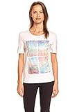 bonita damenmode online  Bonita Damen Tshirt Kurzarm East California Motiv blau weiß (L, Weiß)
