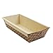 Fit Meal Prep 1 LB Kraft Paper Bread Loaf Pan Disposable Corrugated Recyclable Bakery Pastry Rectangle Pans with Artisan Print for Baking, Microwave Freezer and Oven Safe, 30 Pack