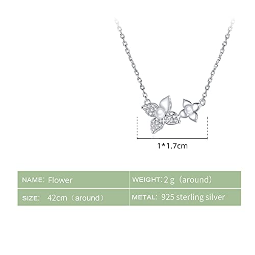 Collier fleurs en perles transparentes mariage femmes bijoux fins
