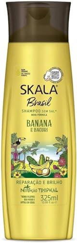 SKALA - Champú Bomba de Vitaminas Banana-325ml-100% Vegano-Cabello Brillante y Fuerte-Nutrición Avanzada-Para Todo Tipo de Cabello-Animal Friiendly
