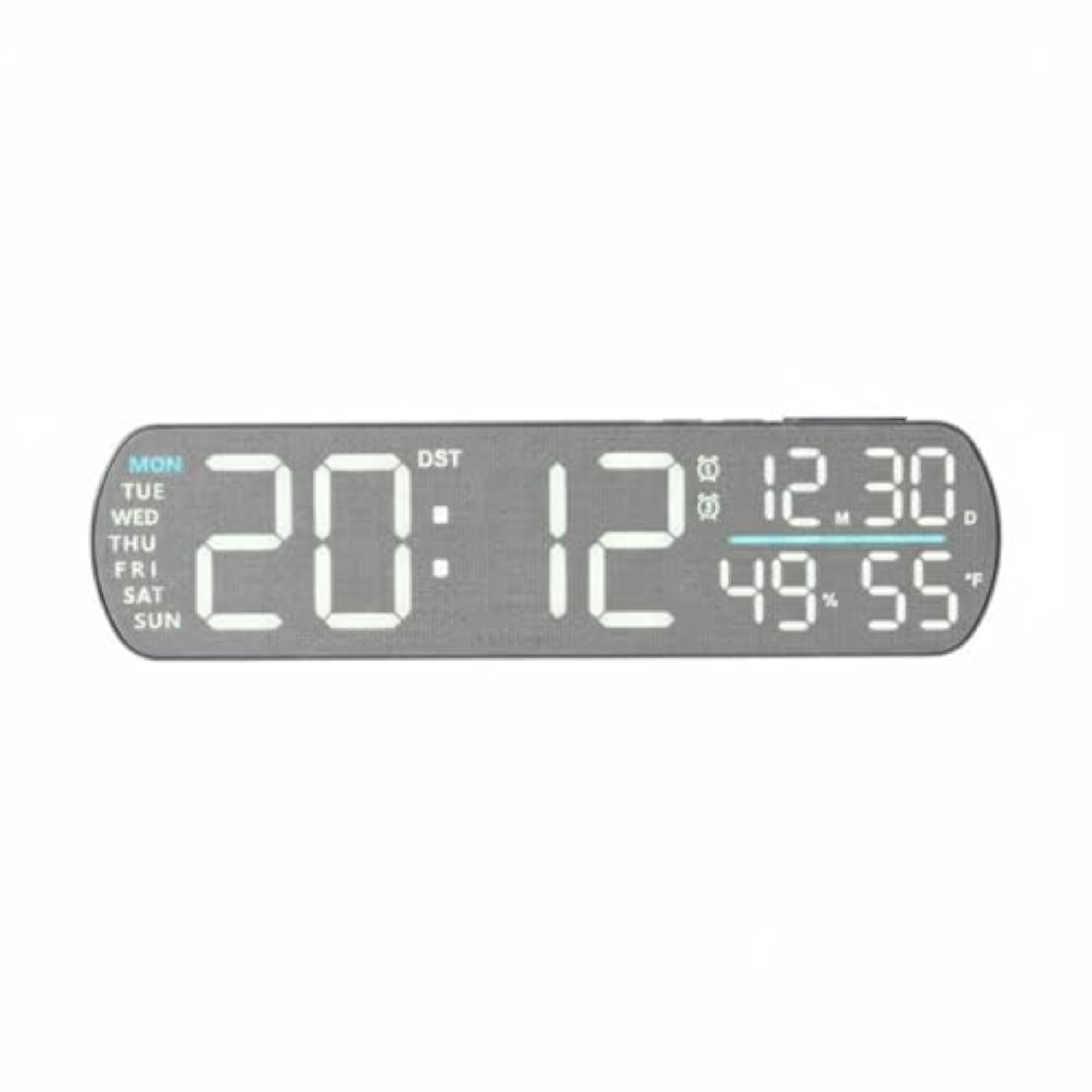 BNF® Multi-Function Digital Desktop Alarm Timepiece, Gray