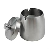 EffiFish Rußsammler aus Edelstahl, mit Deckel, winddicht, für Innen- und Außenbereich, Terrasse,...