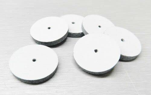 Silicone Square Edge Wheels White Coarse for Jewelry Polishing Made in Germany Pack of 10 by JTS