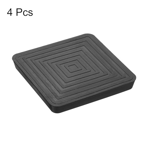 uxcell Chair Leg Floor Protectors, 4Pcs 2.5", Rubber Square Non-Slip Furniture Pads - Image 3