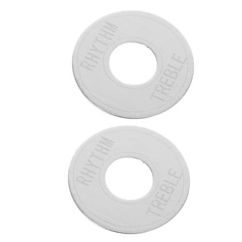 HOMOCONO 2個エレキギタースイッチ用属製ワッシャー スイッチベゼル リズムトレブルコントプレート 交換部品 軽量耐久設計