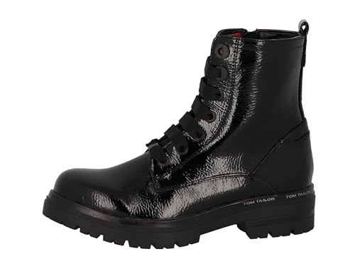 Tom Tailor Damen 4290502 Stiefelette, Black, 38 EU
