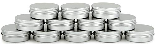 Vivaplex 12 Aluminum 1 oz Tin Jars with Lids