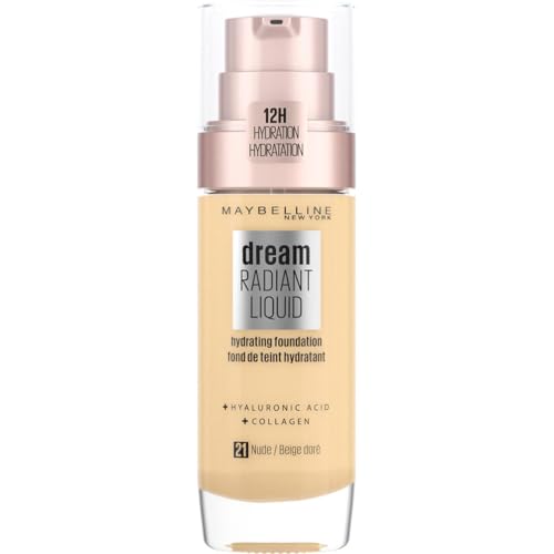 Maybelline New York - Fond de Teint Fluide Perfecteur de Teint - FPS13 - Dream Satin Liquid - Beige Doré (21) - 30 ml