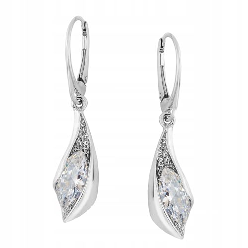 Boucles d'oreilles pendantes argent 925 et zircone à offrir pour célébrer un moment unique