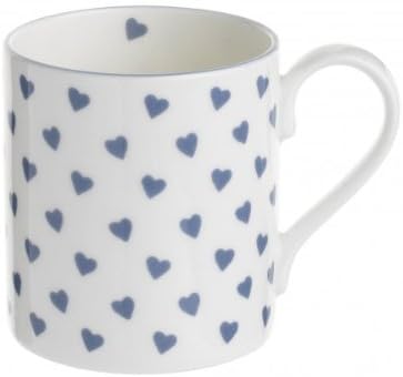 Nina Campbell Bone China Mug Blue Hearts Design