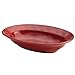 Rachael Ray Cucina Dinnerware 12-Inch Stoneware Oval Serving Bowl, Cranberry Red