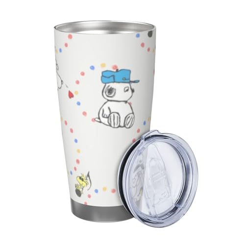 マグカップ スヌーピー コーヒーカップ コンビニカップ 保冷 保温 タンブラー ステンレス製 大容量 真空断熱マグ 蓋付き 持ち運び 直接ドリップ 車用 600ml Straw Three-piece Set