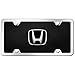 Honda Black Acrylic License Plate with Chrome Frame Kit