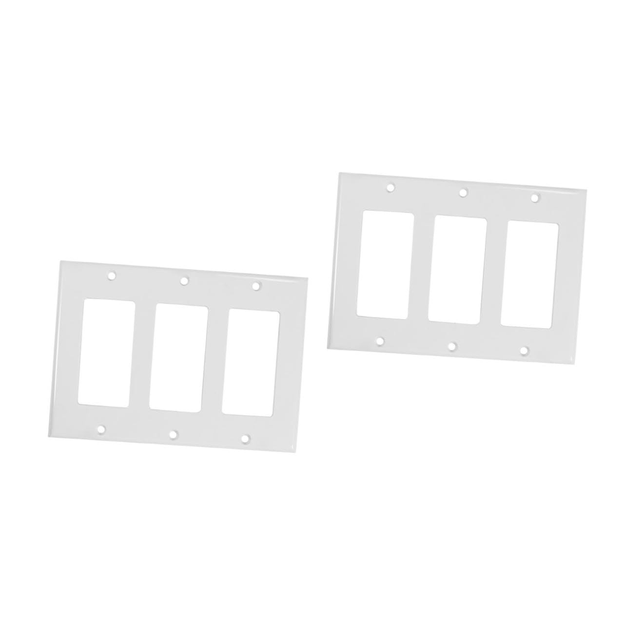 Plaque de commutation triple POPETPOP lot de 2 plaques blanches pour variateurs et prises